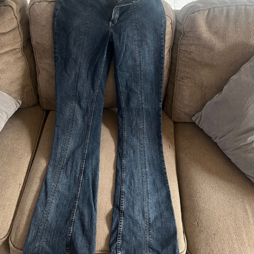 Bullet Dark Indigo Flare Women's Jeans- Long